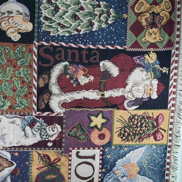 Goodwin Weavers The Edith Collection Throw Blanket 14900 Santa Claus Christmas - Picture 7 of 9